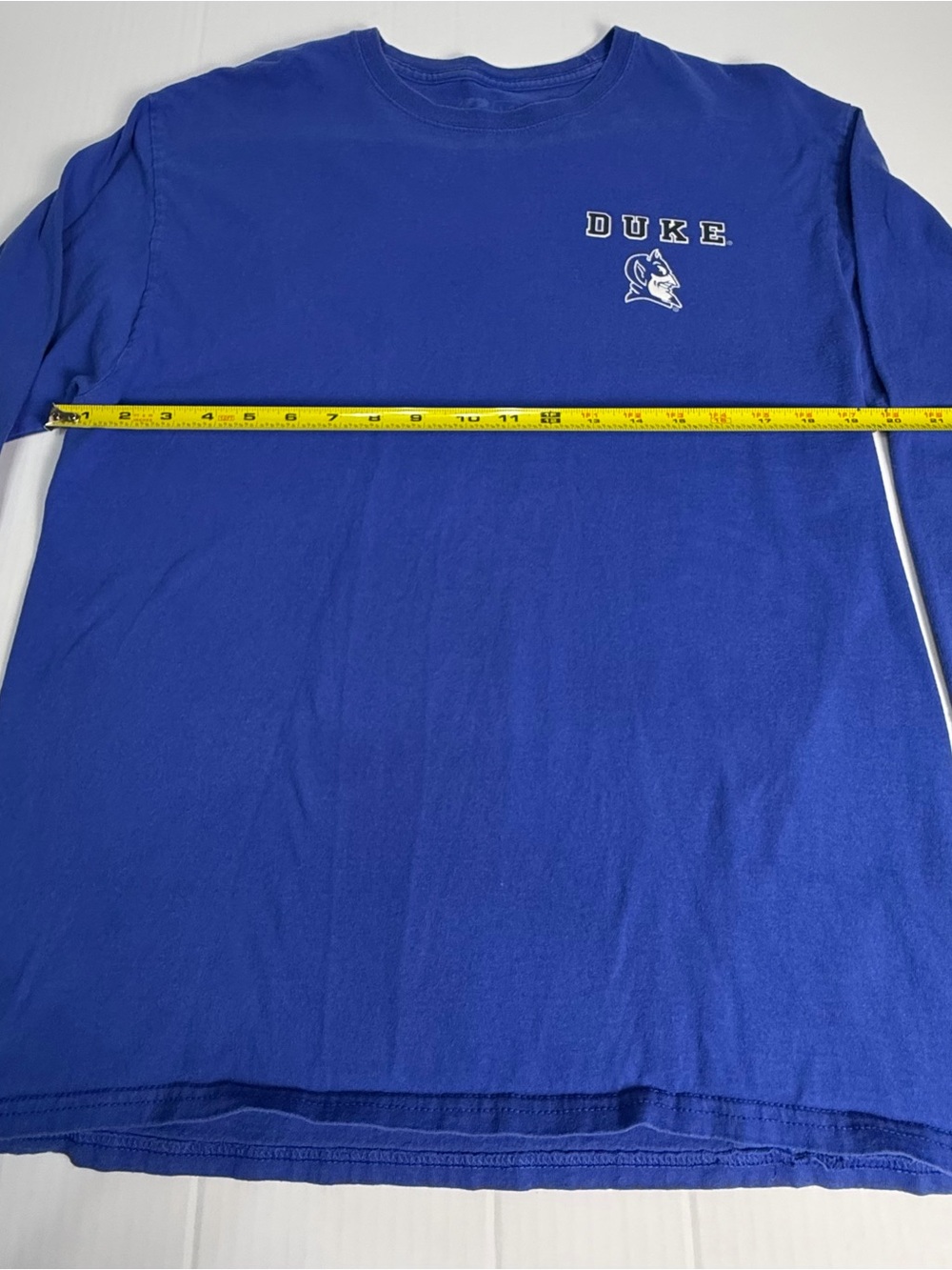 Duke Blue Devils Russell Athletic Long Sleeve T-Shirt Blue Men’s Large NCAA - Picture 7 of 7